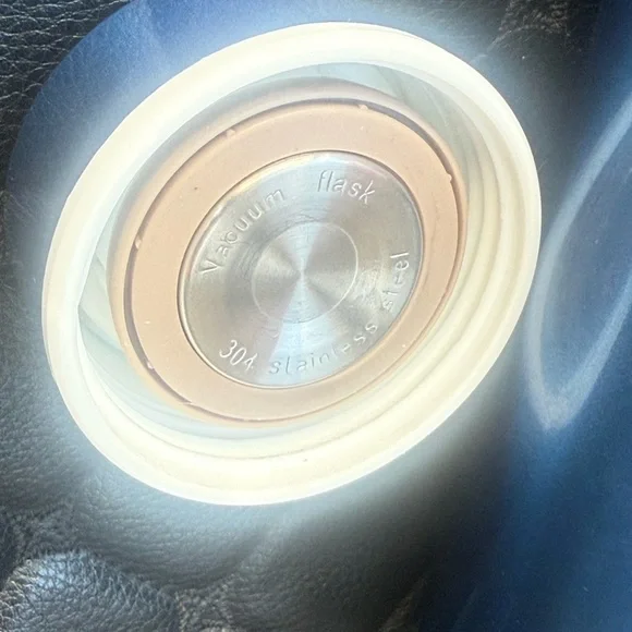 La Mer Blue Thermos Bottle Blue Luxury Gift Tea Coffee Silver Insert - Picture 4 of 6